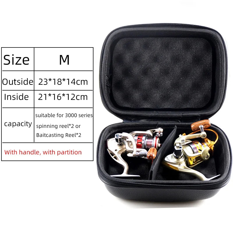 Waterproof Fishing Reel Storage Bag – Shockproof Protective Case For 1-2 Spinning Reels