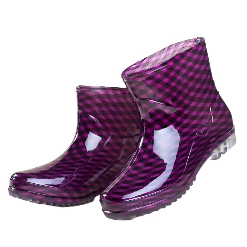Women’s Polka Dot Waterproof Rain Boots for Urban Fishing & Dog Walks