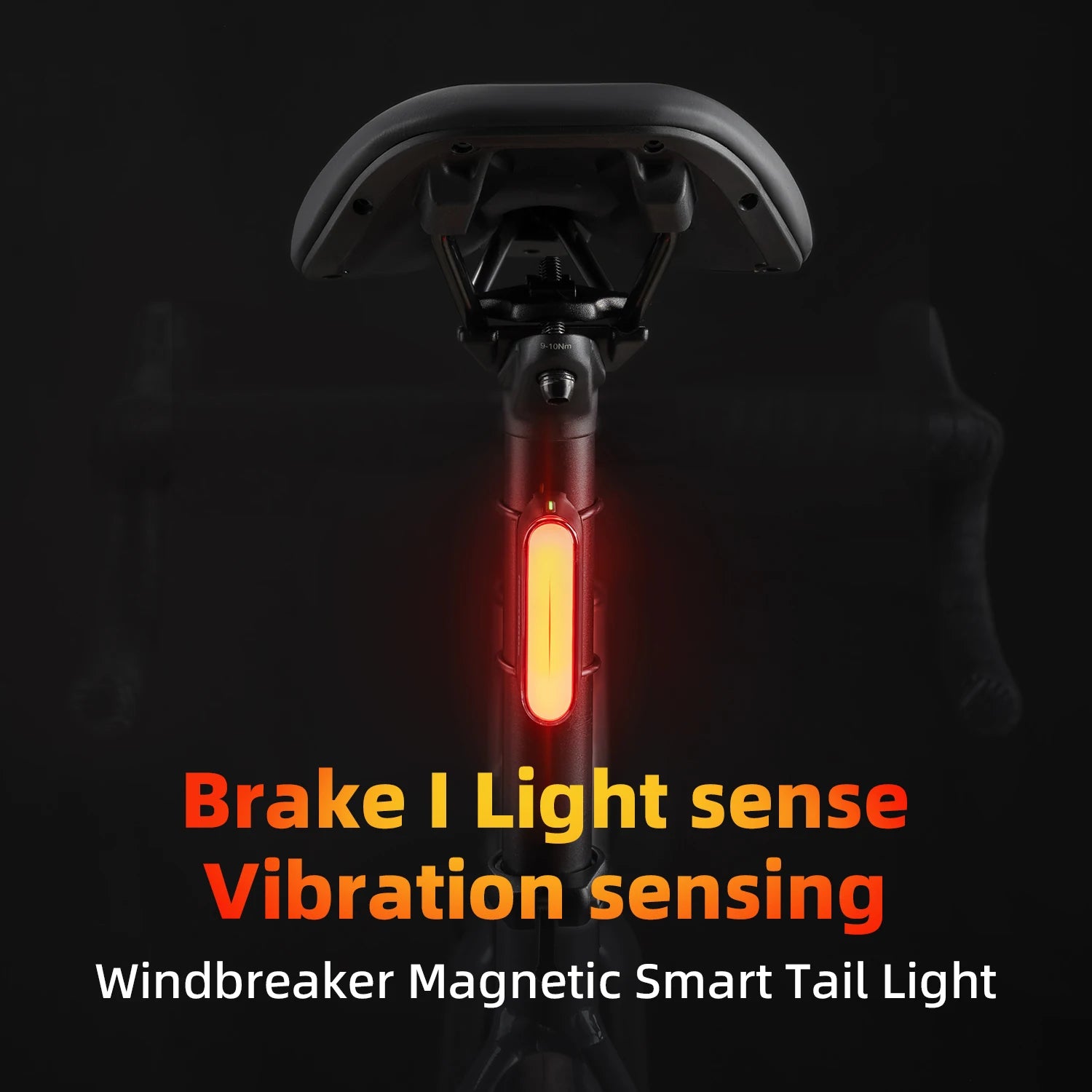 Magnetic Smart Rear Bike Light with Brake Sensor & IPX6