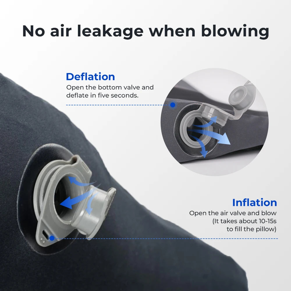 FLEXTAIL Zero Pillow SE – Inflatable Camping Pillow, Ergonomic, Lightweight & Washable