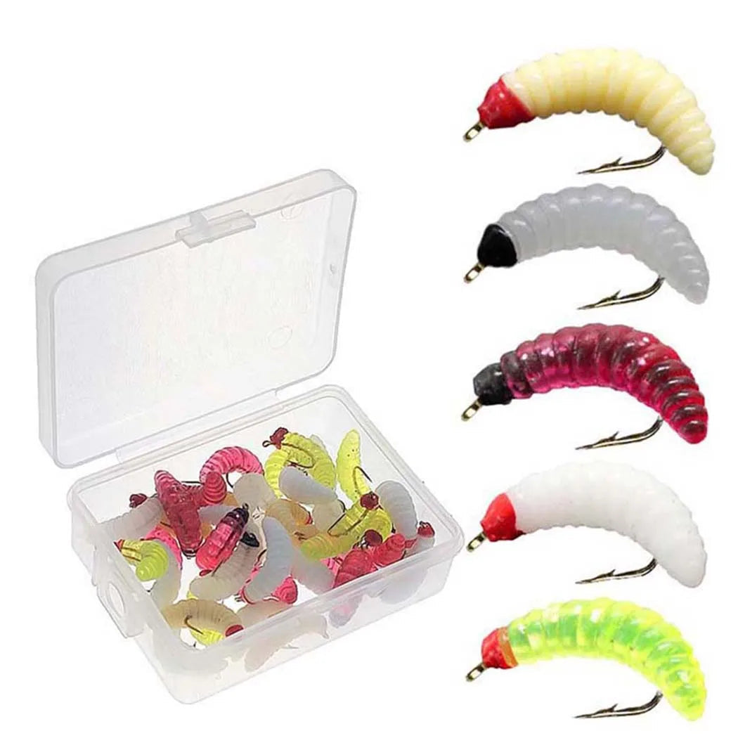 5PCS/10PCS/20PCS Maggot Fly Fishing Lures – Wet Trout Flies