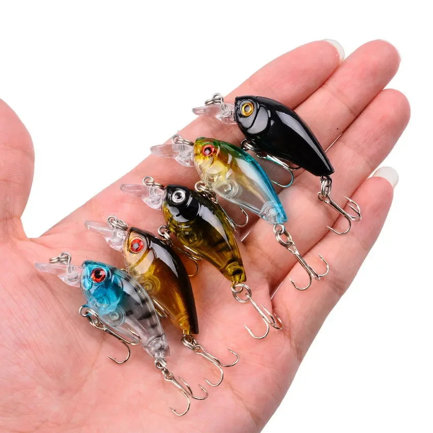 9PCS Crankbait Set – Mixed Colour Lures for Trout & Saltwater Fishing