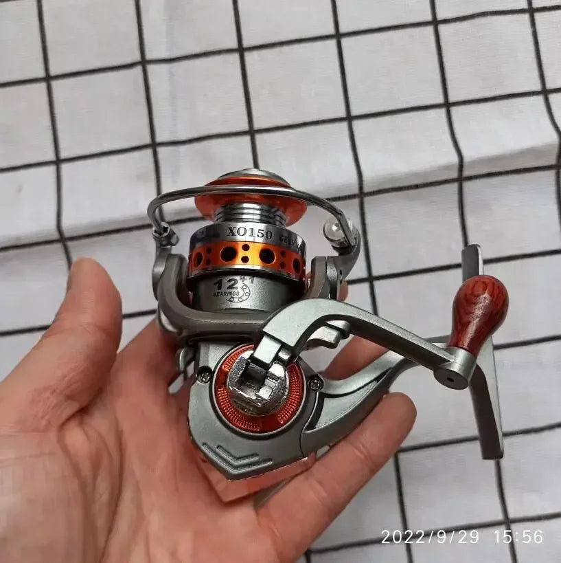 Mini Spinning Reel with Metal Spool – 160g, 5.2:1 Gear Ratio
