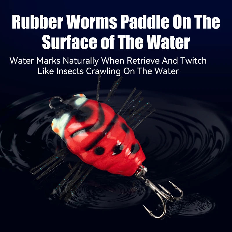 LEYDUN MicroBug Insect Fishing Lure – 20mm 1.4g & 30mm 3.5g Topwater Floating Bait Wobbler