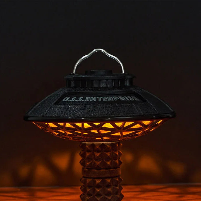 UFO-Style Camping Lampshade for Outdoor Ambience