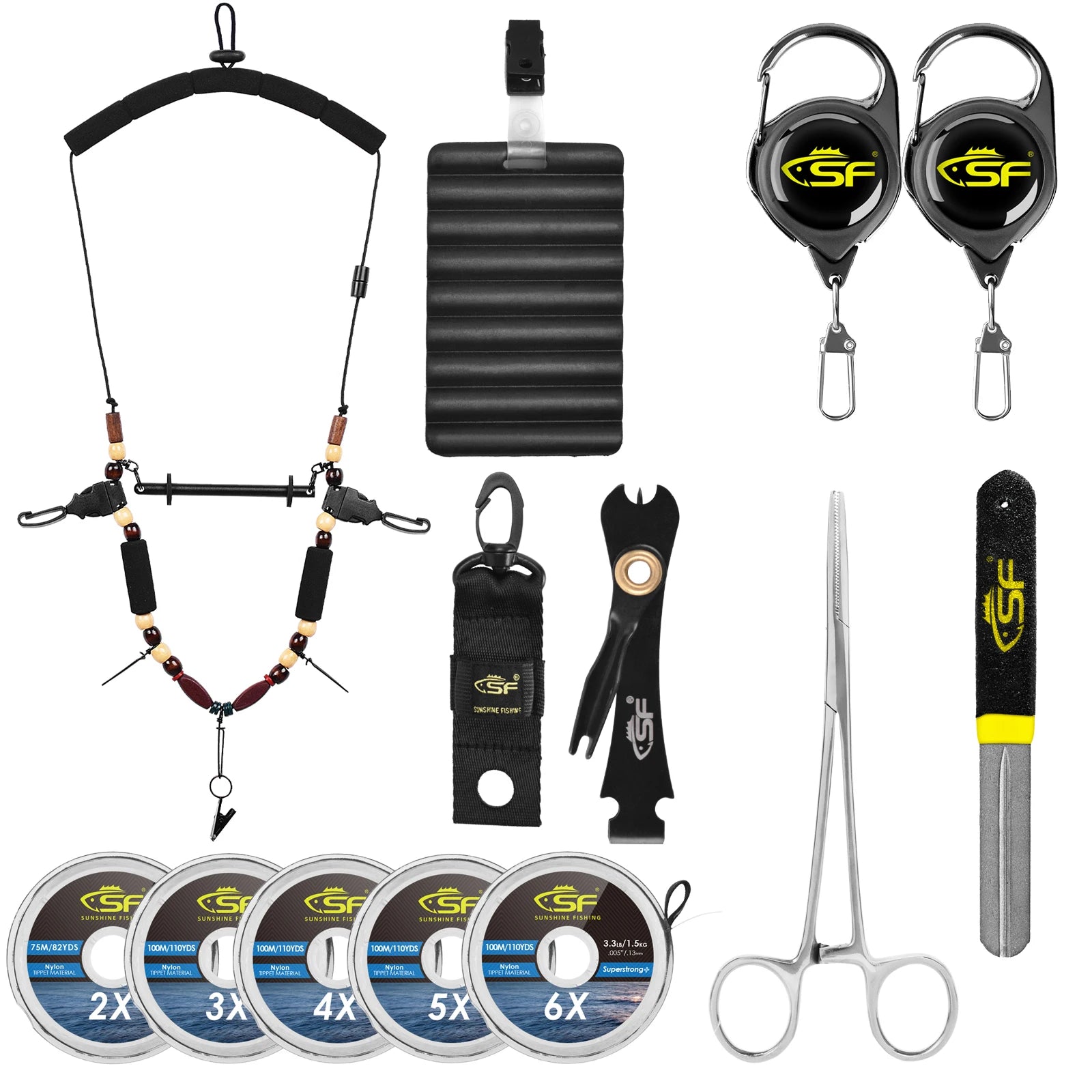 SF Fly Fishing Neckvest Lanyard Combo – Adjustable Tool Holder with Foam Neck Strap & Quick Release