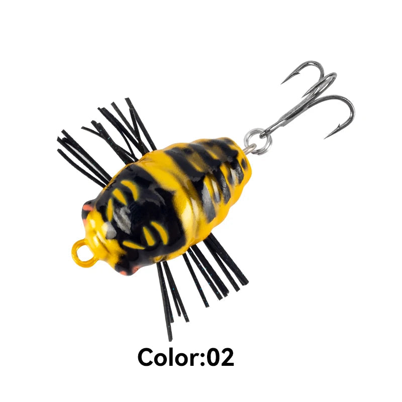 LEYDUN MicroBug Insect Fishing Lure – 20mm 1.4g & 30mm 3.5g Topwater Floating Bait Wobbler