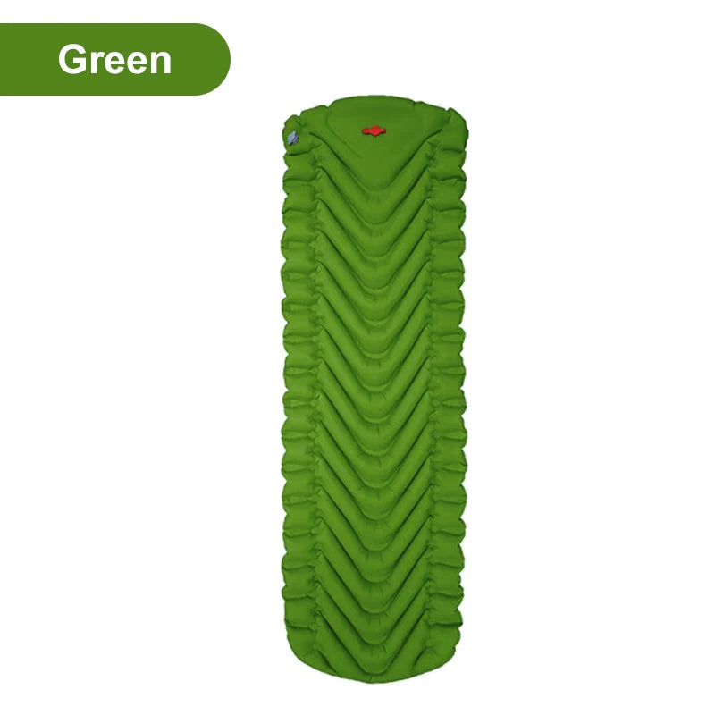 PACOONE Ultralight Inflatable Waterproof Sleep Pad with Built-in Pump & Pillow
