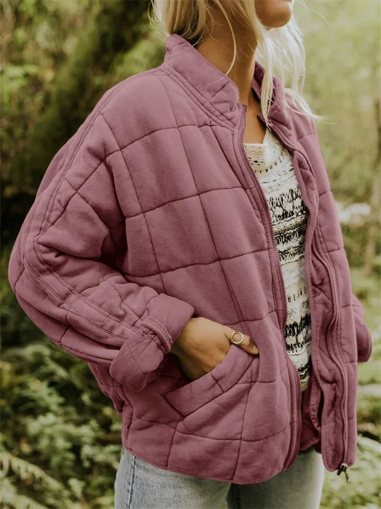 WENSILIAN Vintage Oversized Winter Jacket for Women – Thickened Cotton Warm Coat