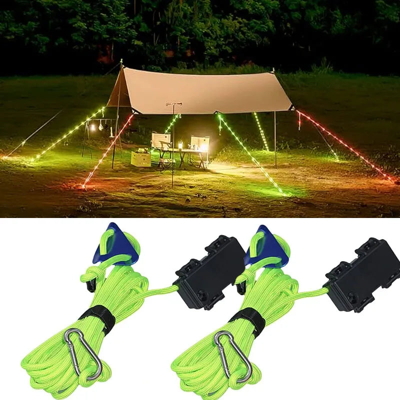 LED Tent Rope Light – Windproof Luminous Camping Line