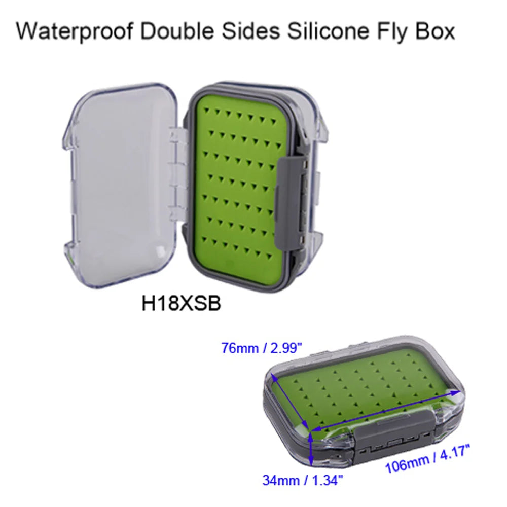 AVENTIK 100% Waterproof Fly Box – Transparent Silicone Fishing Storage for Secure Fly Organisation