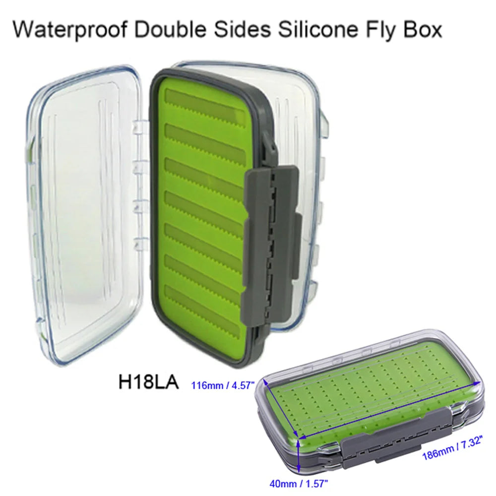 AVENTIK 100% Waterproof Fly Box – Transparent Silicone Fishing Storage for Secure Fly Organisation