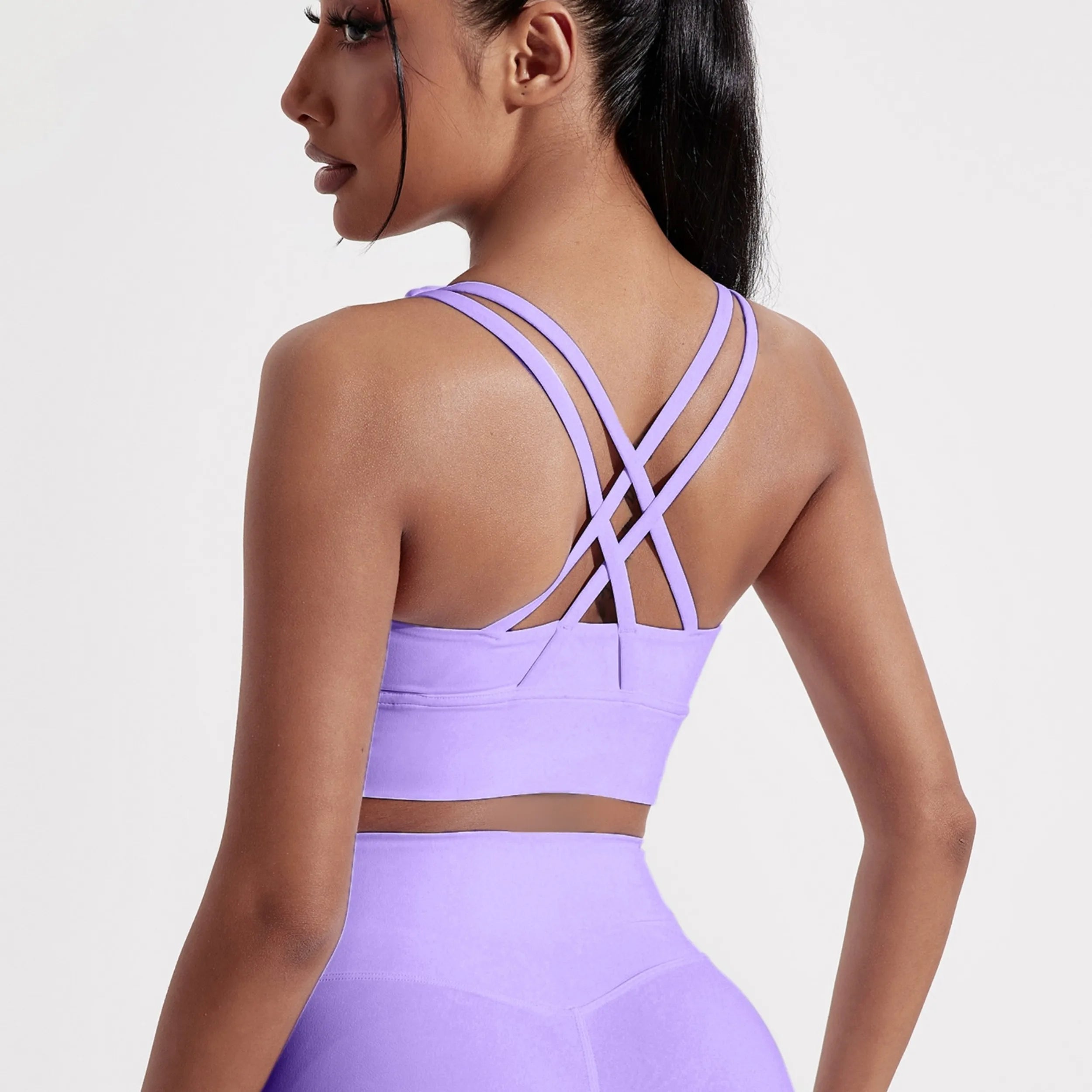 Women's Cross Back Fitness Bra – High Strength Sports Top For Yoga & Gym