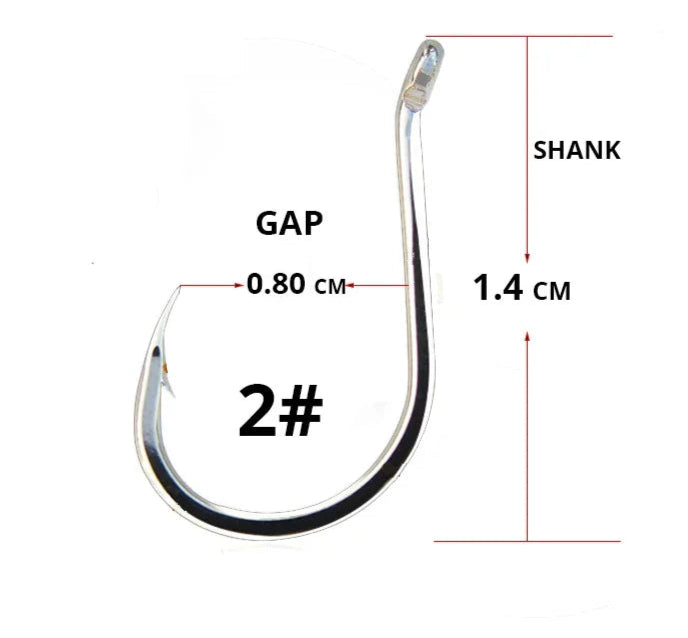 50PCS Octopus Fishing Hooks – High Carbon Barbed Circle Hooks For Freshwater & Saltwater