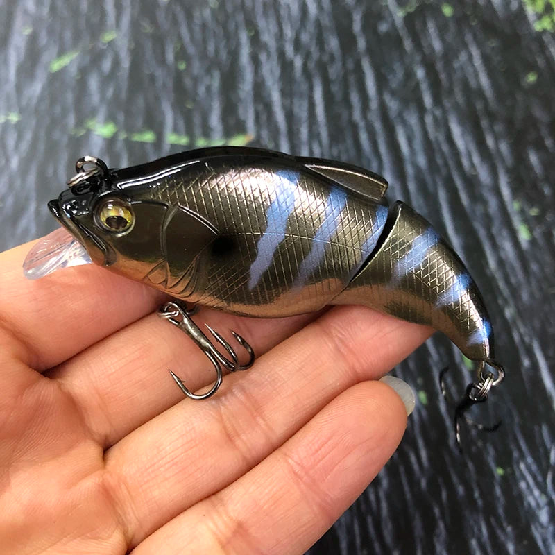 71MM Floating Minnow Rattle Lure – 2-Segment Swimbait for Groper Fishing