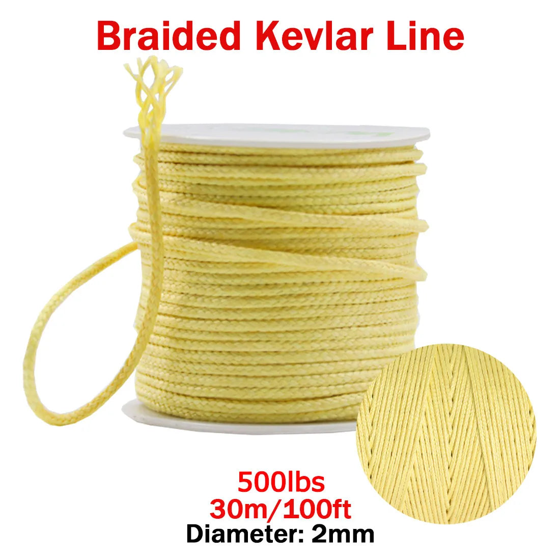 9KM DWLIFE Kevlar Braided Fishing Line – 0.8mm to 3.5mm Wear-Resistant Outdoor Assist Line