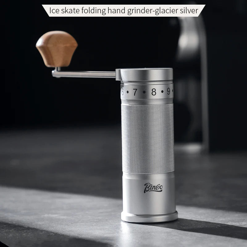 BINCOO Manual Coffee Grinder SM01 – Portable Stainless Steel Hand Crank Coffee Mill