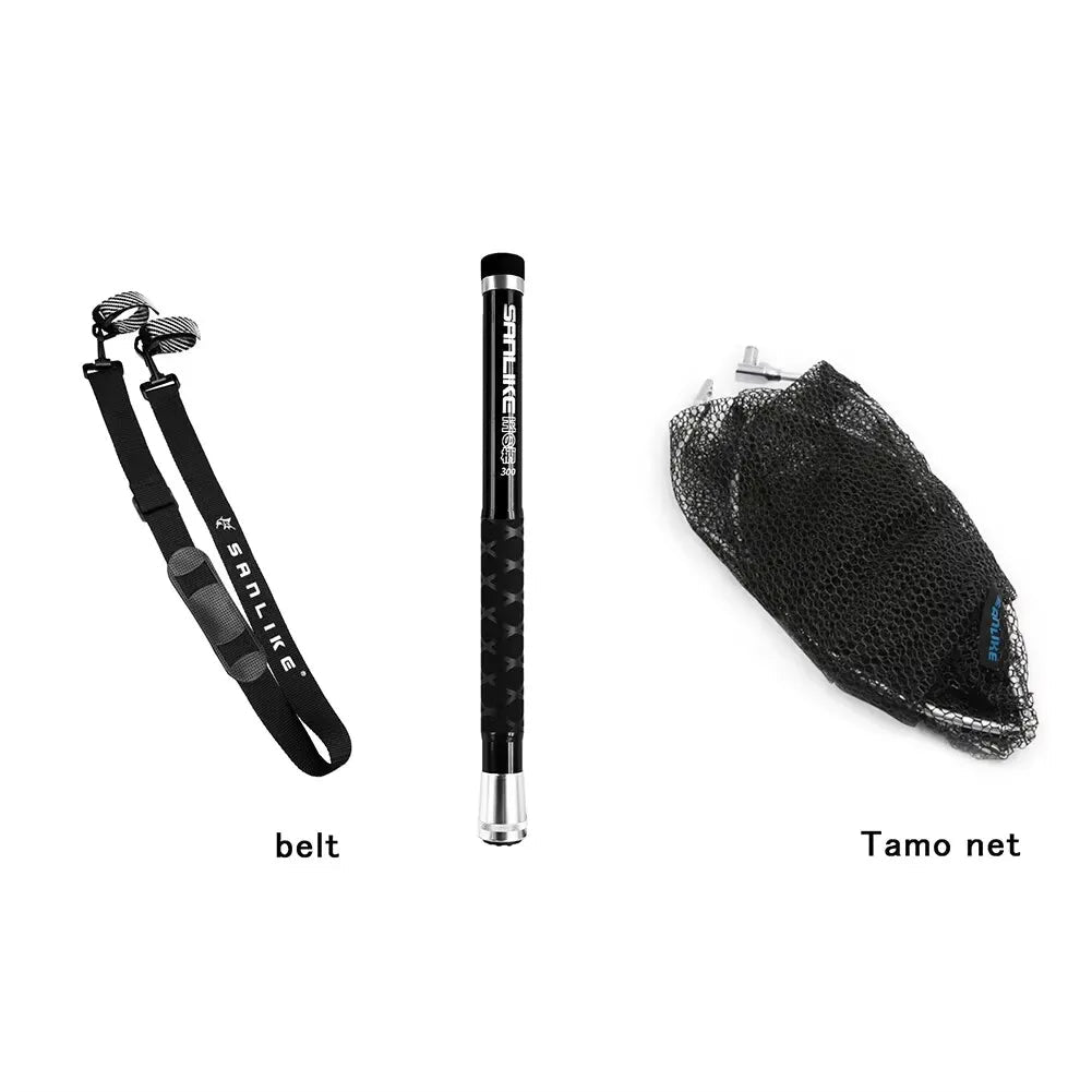3M Carbon Fibre Retractable Fishing Rod & Rubber Net Set – Portable Catch and Release Net