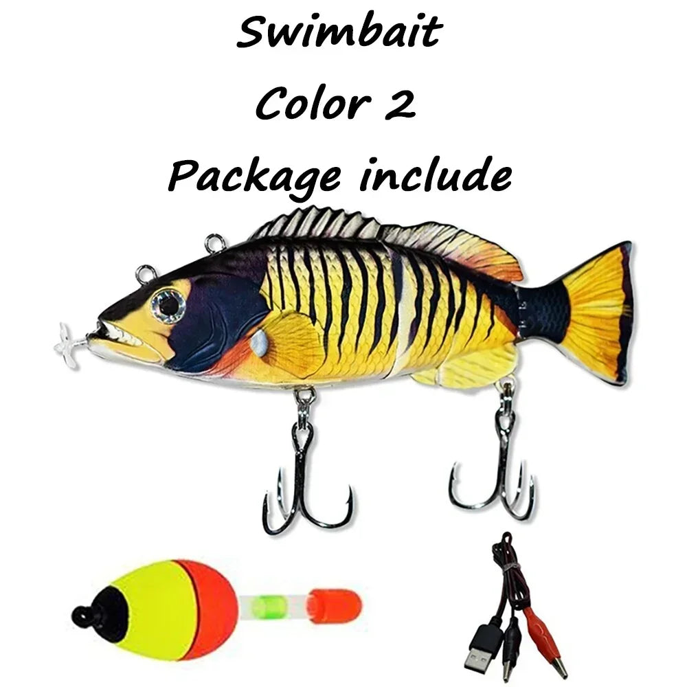 Robotic USB Rechargeable Auto Swimming Bait - Multi Jointed Wobbler