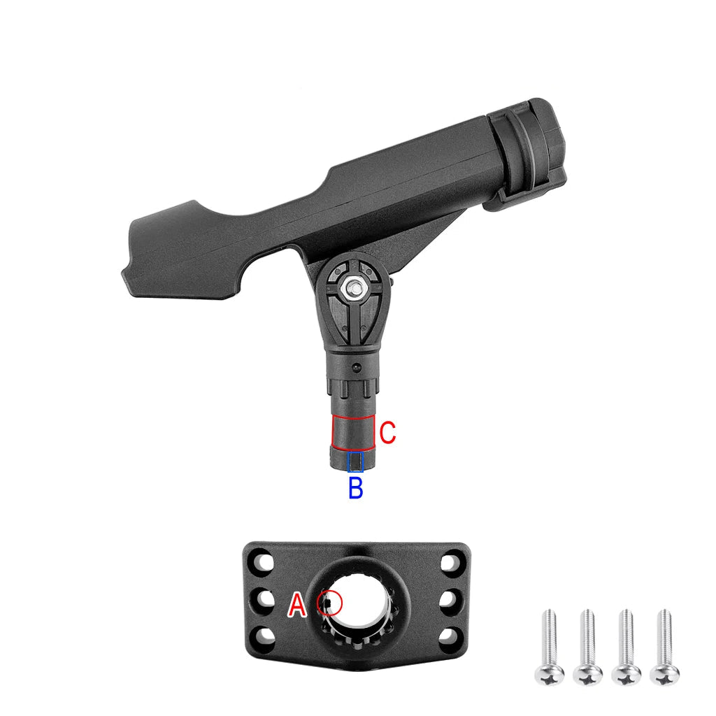 360° Adjustable Kayak Rod Holder – Durable ABS Mount for Marine Use
