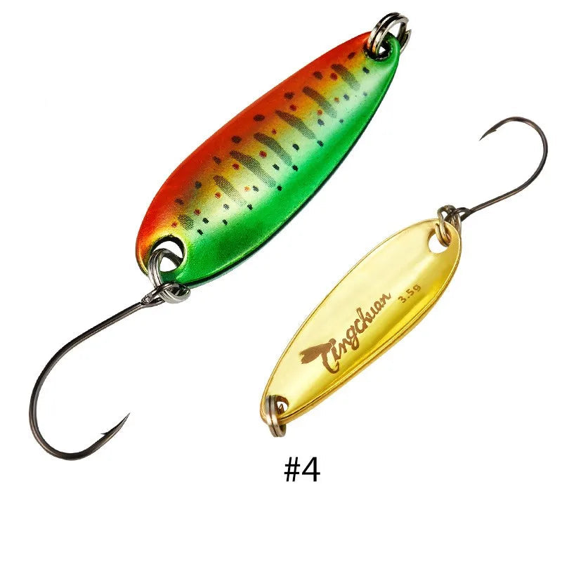 Metal Spoon Fishing Lure 2–4.5g with Mustad Hook