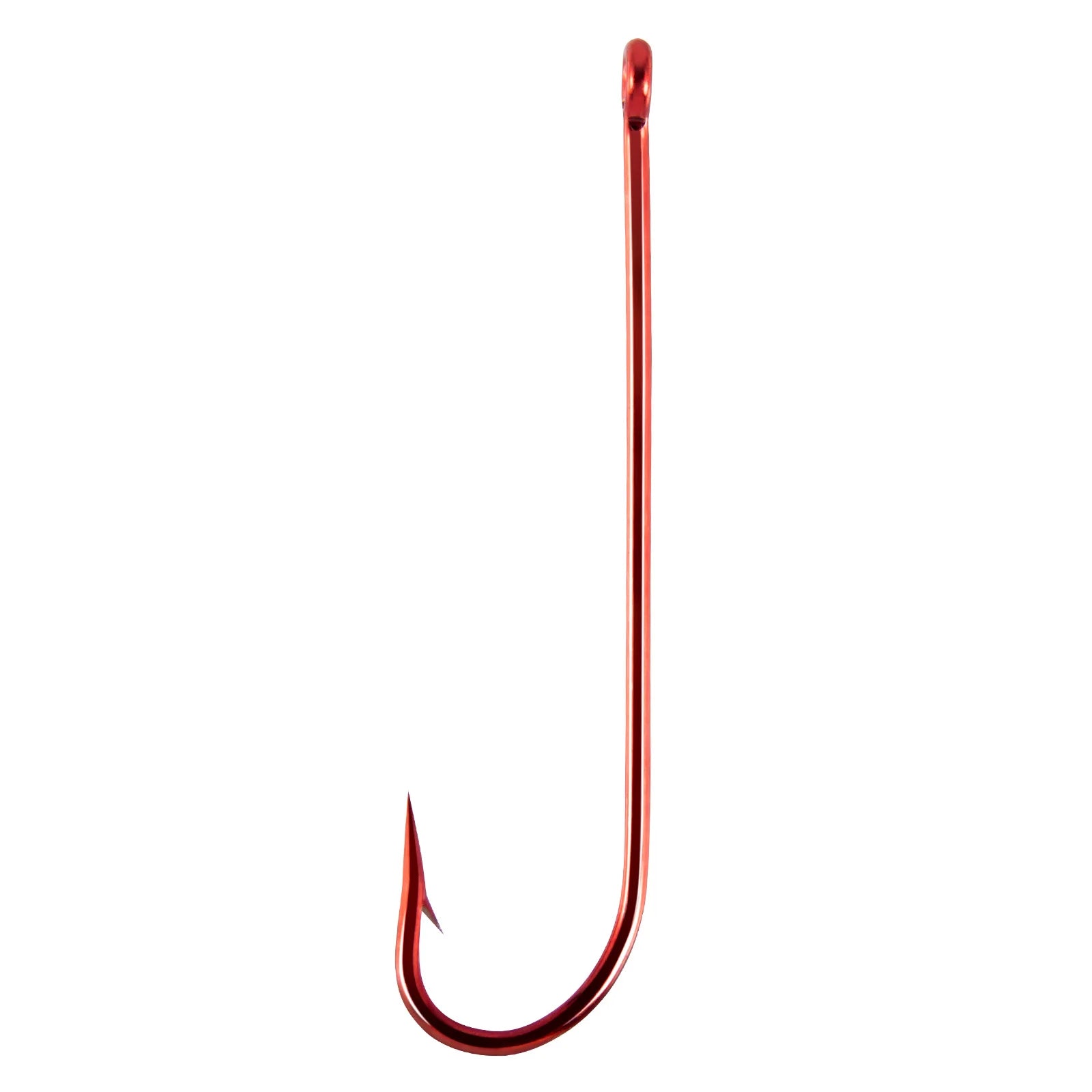 50/100PCS Red Extra Long Shank Aberdeen Live Bait Fishing Hooks