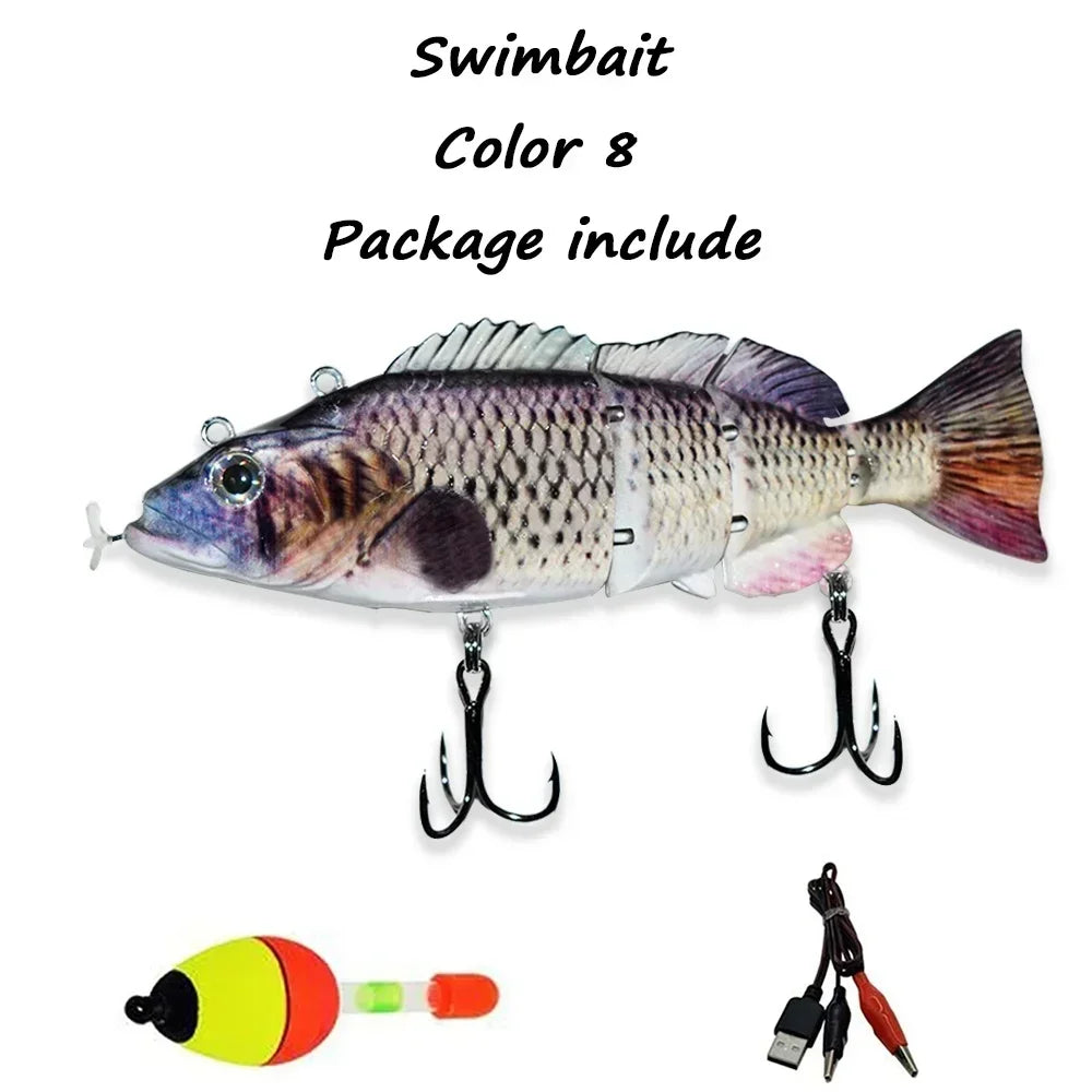 Robotic USB Rechargeable Auto Swimming Bait - Multi Jointed Wobbler