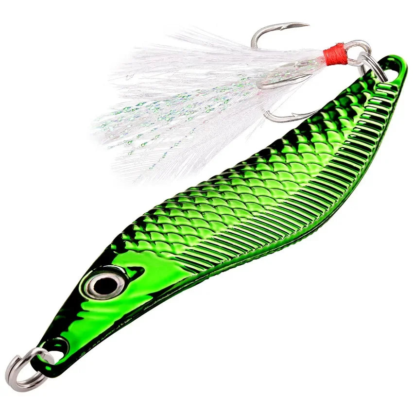 Metal VIB Leech Spinner Spoon Lure – Sinking Fishing Bait