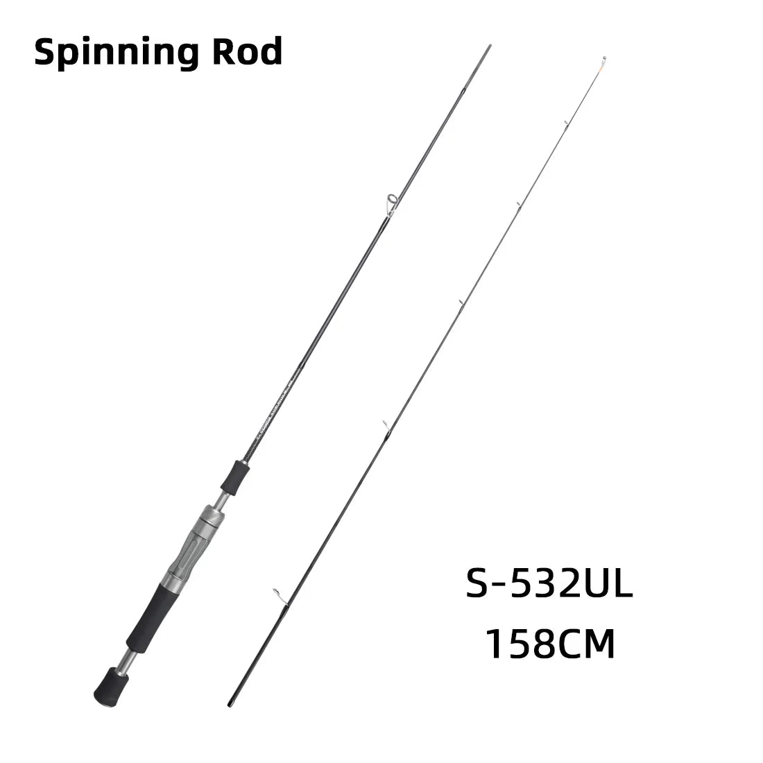 Ultra-Light Carbon Lure Rod – 1.48m to 1.68m Spinning & Casting