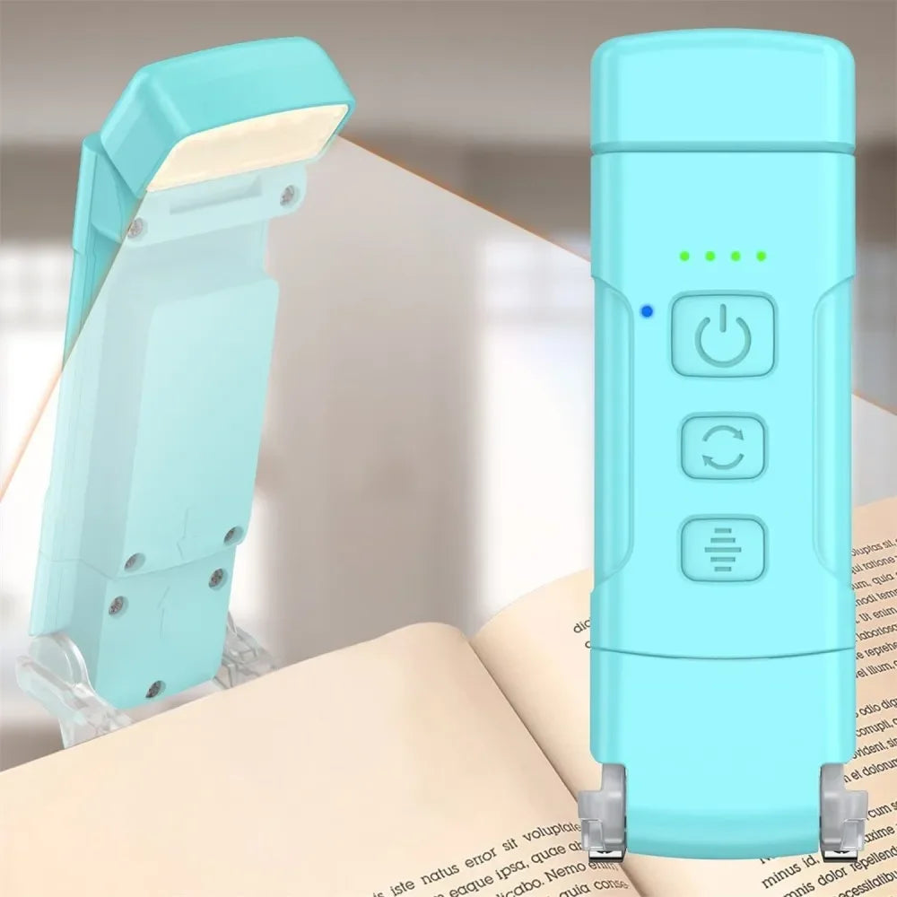 USB Clip-On Book Light – Timer, 3 Colours, 5 Brightness Modes