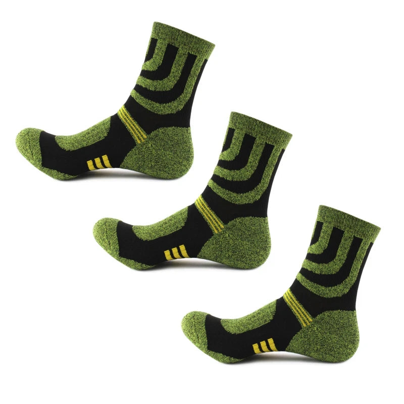 3 PAIRS Anti-Blister Winter Terry Socks – Outdoor Sports Running Cycling Camping Trekking