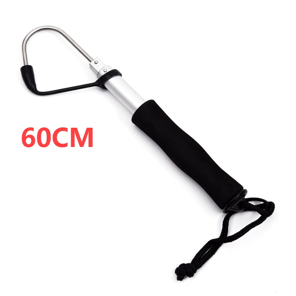 Telescopic Fish Gaff – Stainless Steel Fishing Hook with EVA Handle for Sea Fishing