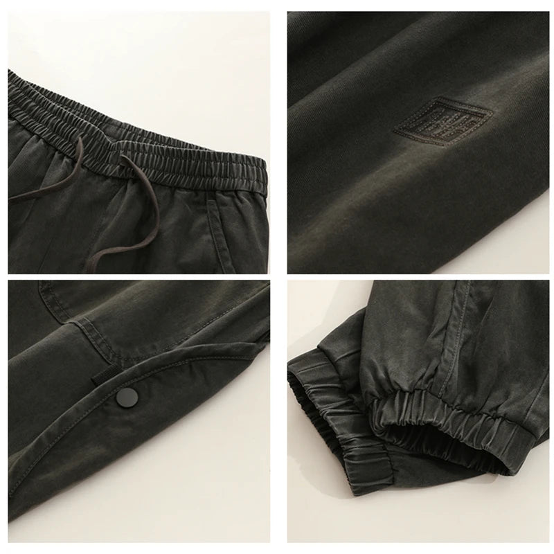 BIRD MOUNTAIN Oversize Cargo Pants – Japanese Streetwear Baggy Trousers for Men
