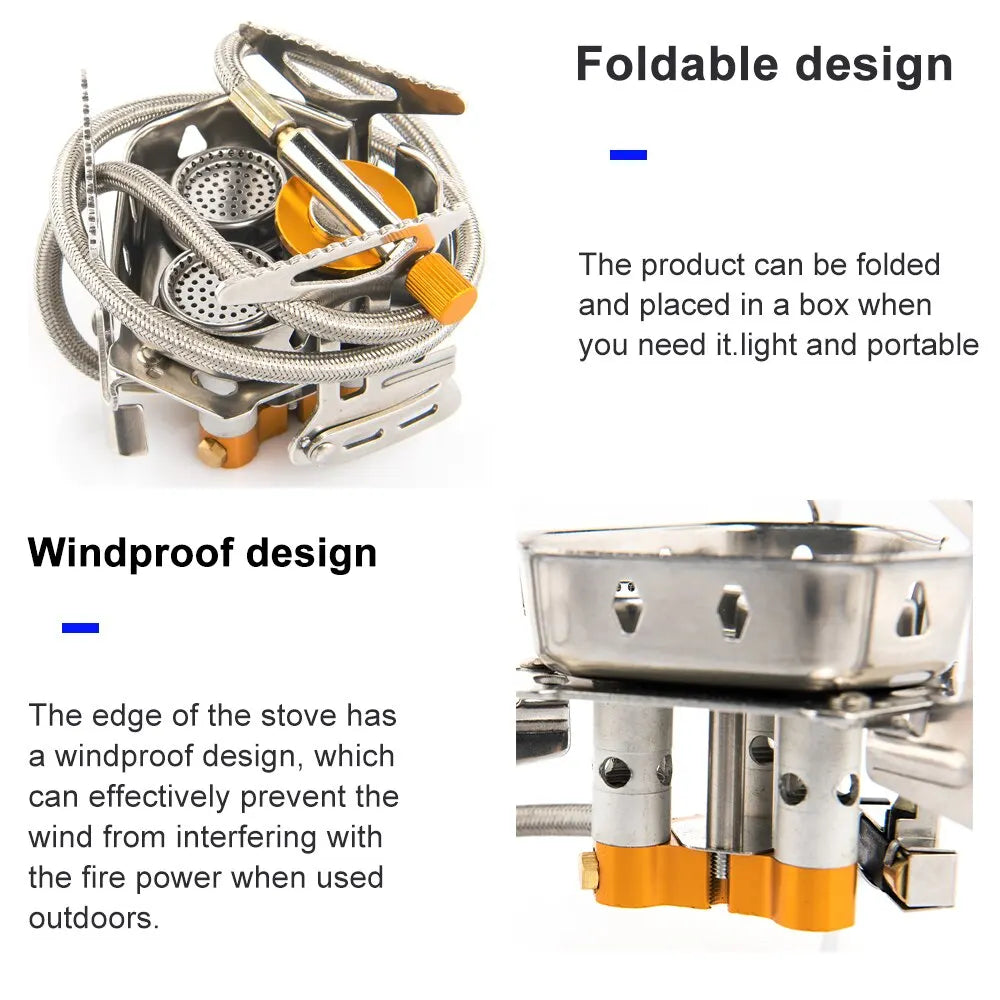 WIDESEA High-Power Camping Gas Stove – Portable Outdoor Burner for Cooking, BBQ, and Hiking