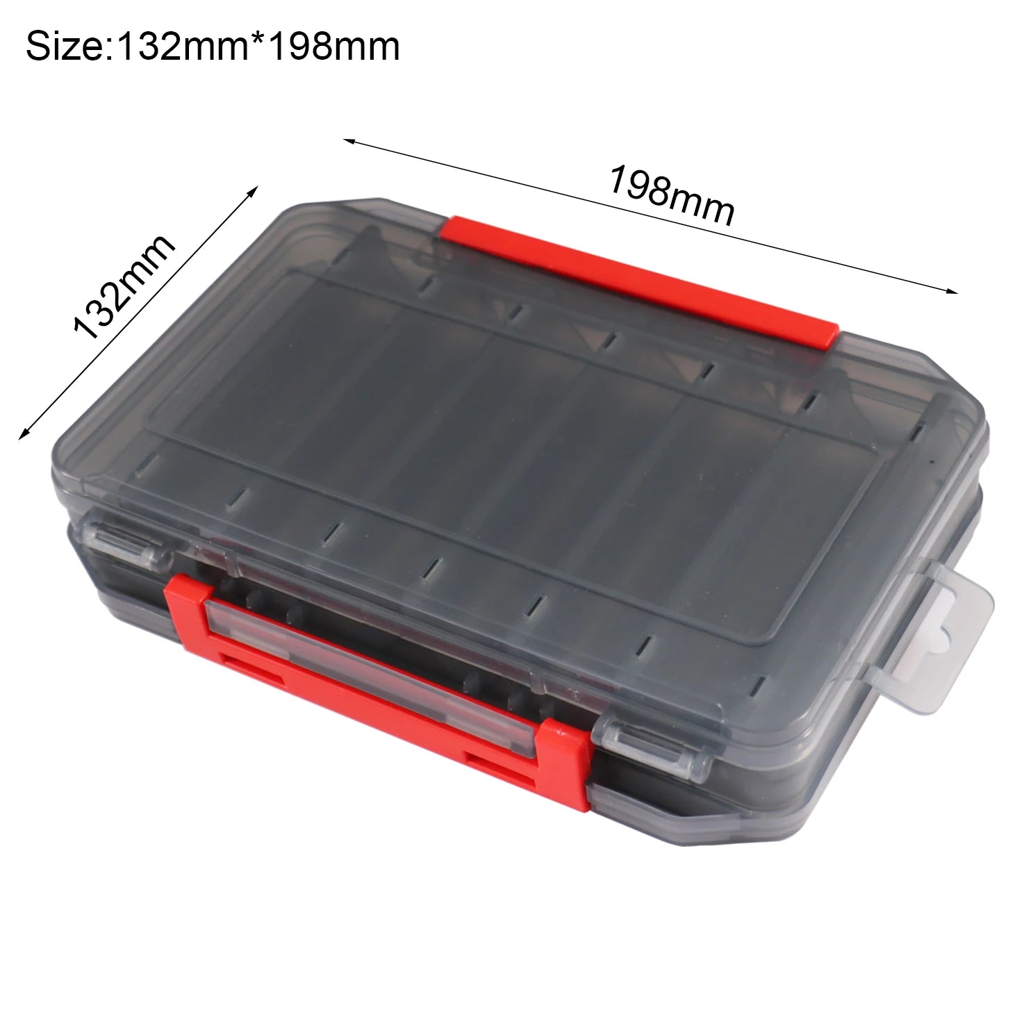 Double-Sided Fishing Tackle Box with 12–14 Compartments