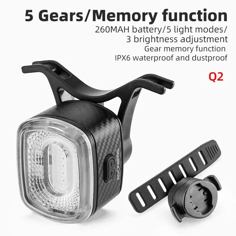 Smart Brake-Sensing Bike Tail Light with IPX6 and Type-C Charge