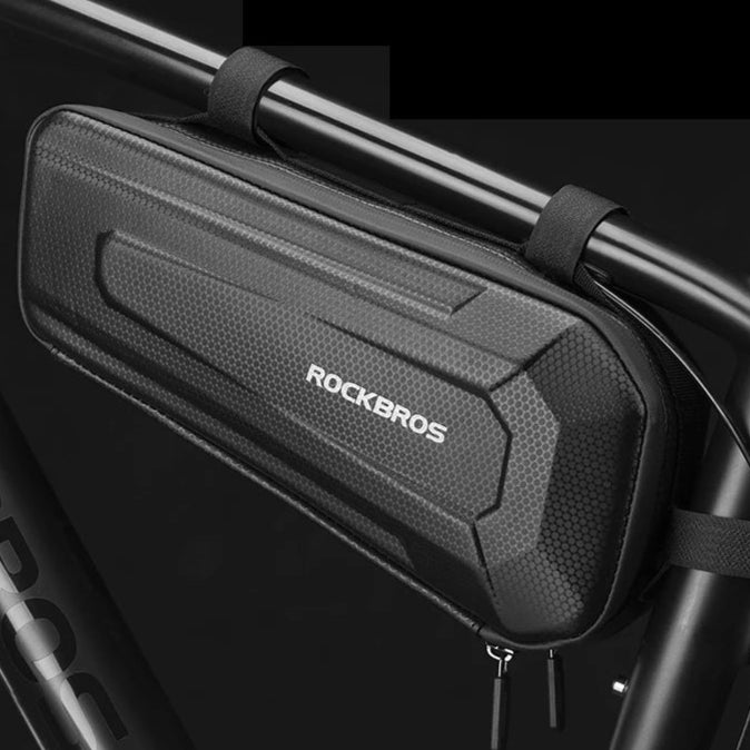 Waterproof Hard Shell Top Tube Bike Bag 1.5L with Dual Zippers