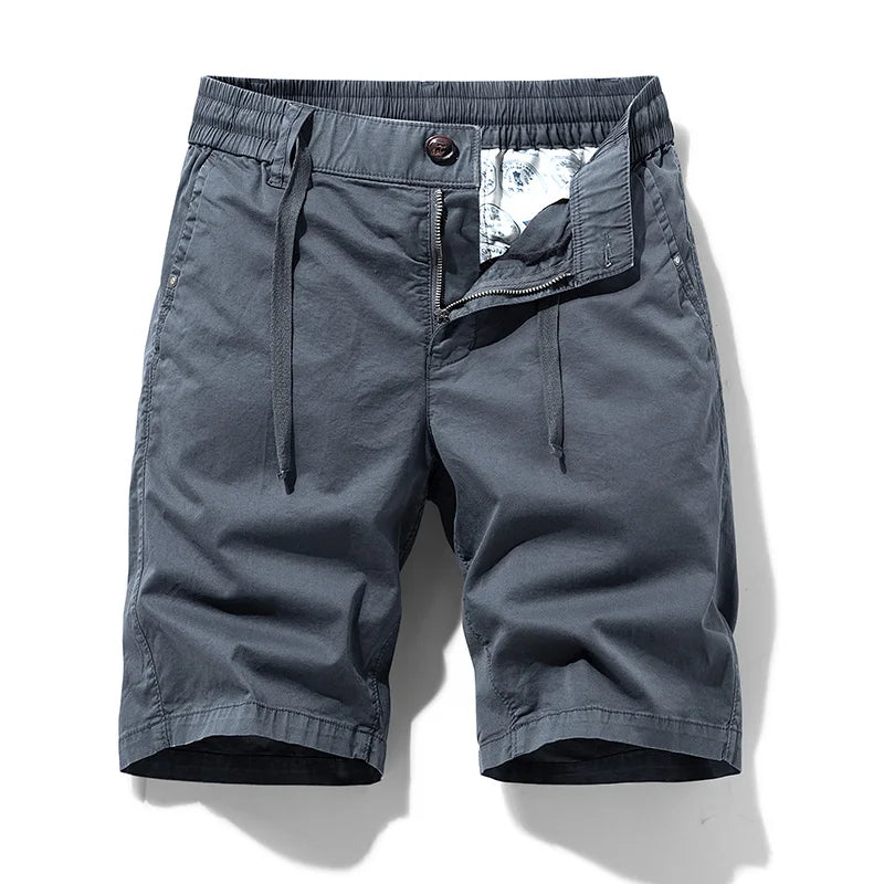 TAUVSEDI Men’s Cotton Cargo Shorts – Summer Jogger Bermuda Beach Shorts with Drawstring