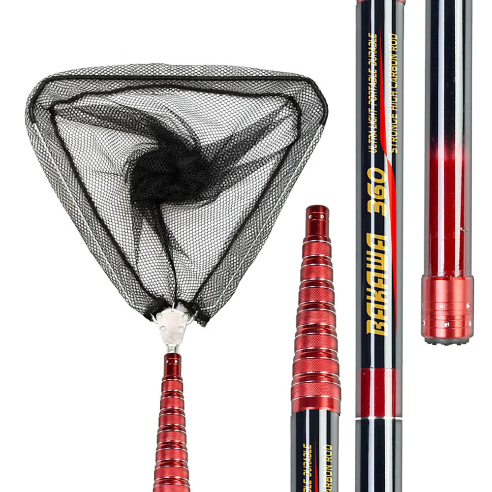 BAKAWA Folding Fishing Net Telescopic Landing Net – Carbon Fiber Fly Fishing Tool