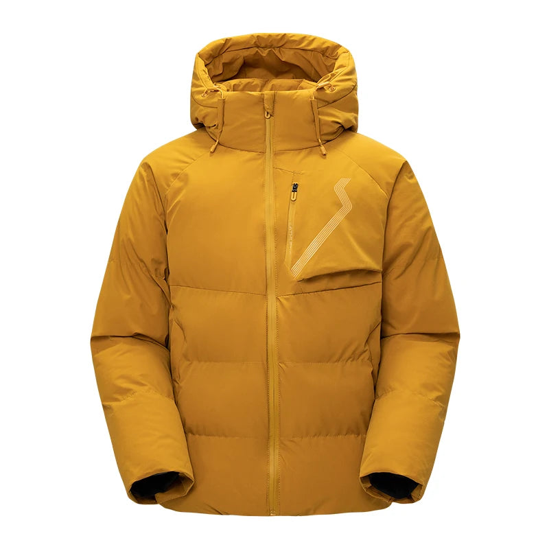 TAUVSEDI Men’s Winter Hooded Windproof Jacket – Thick Outdoor Casual Parka Coat