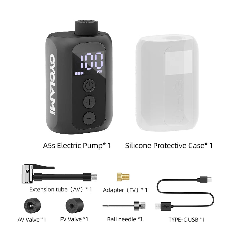 Mini Electric Bike Tyre Inflator High Pressure Pump