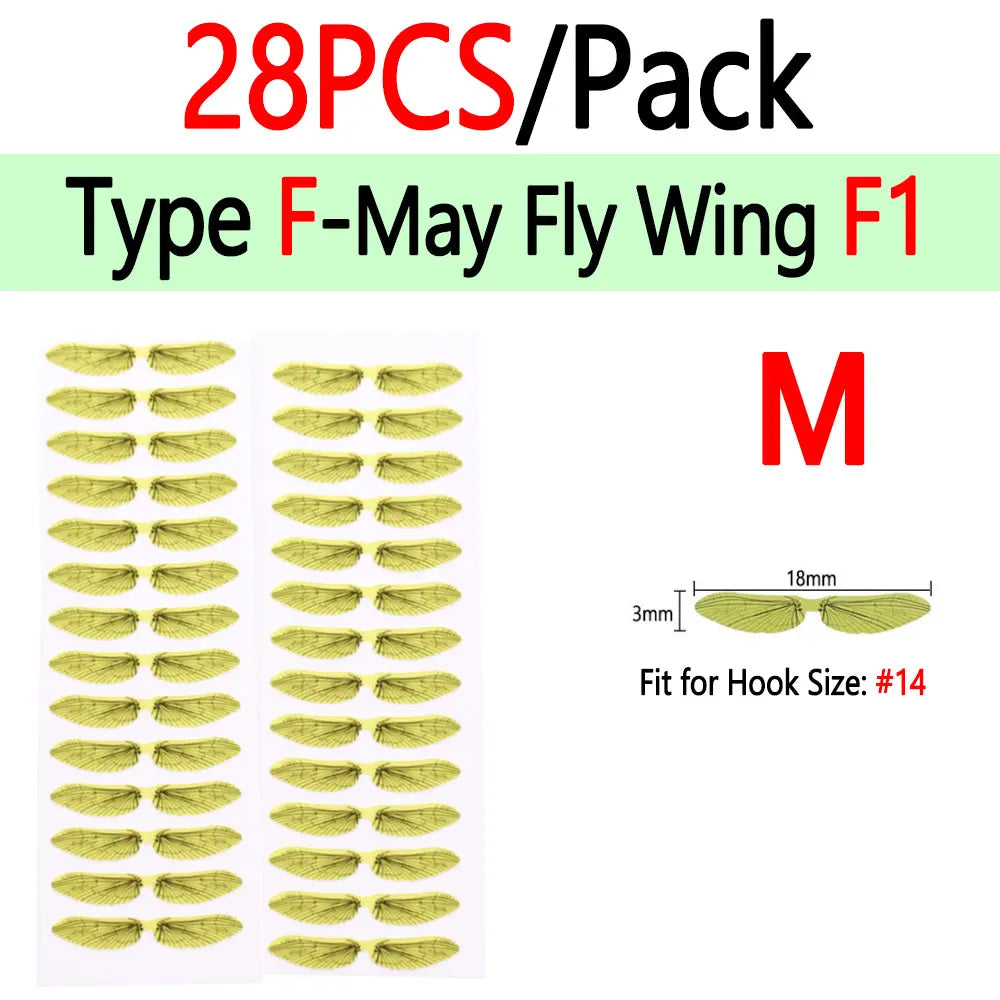 BIMOO Realistic Insect Wings for Fly Tying – Pre-Cut Material for Trout & Nymph Patterns