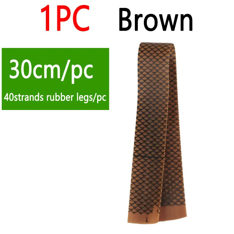 Grizzly Rubber Legs – 30cm Silicone Round Strings (40 Strands/Pack)