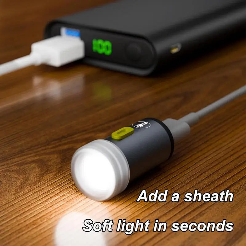 Mini Waterproof LED Torch – USB-C Rechargeable Pocket Light