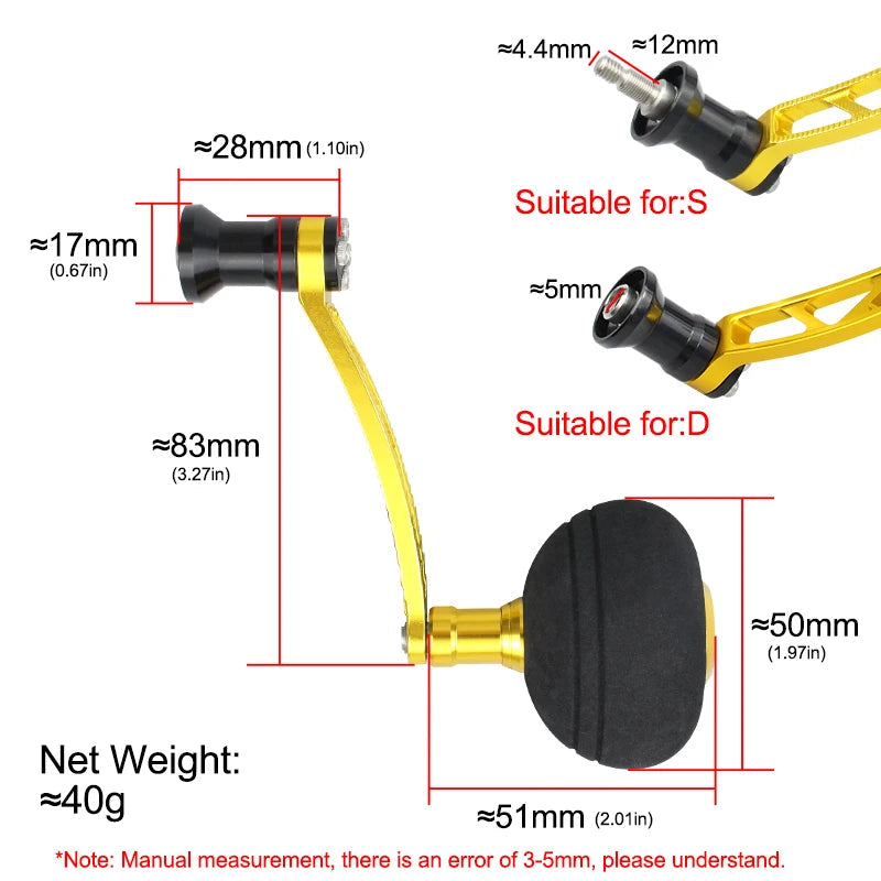 83MM Reel Handle with 50MM EVA Knobs – For Spinning Reels