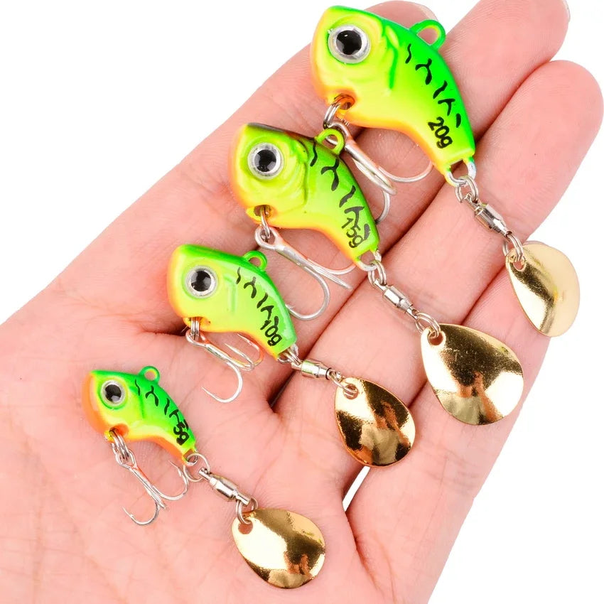 6PCS Rotating Metal Vib Blade Lure – Sinking Vibration Spinner Baits