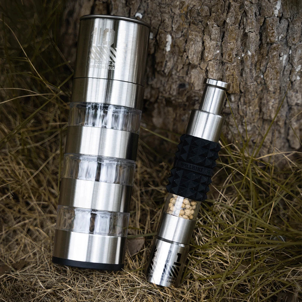 Manual Stainless Steel Pepper Mill – Camping Spice Grinder
