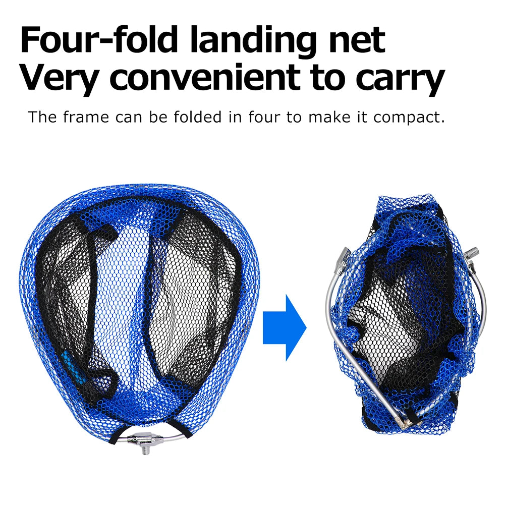 Folding Rubber Fishing Net – Lightweight Dip Head Design