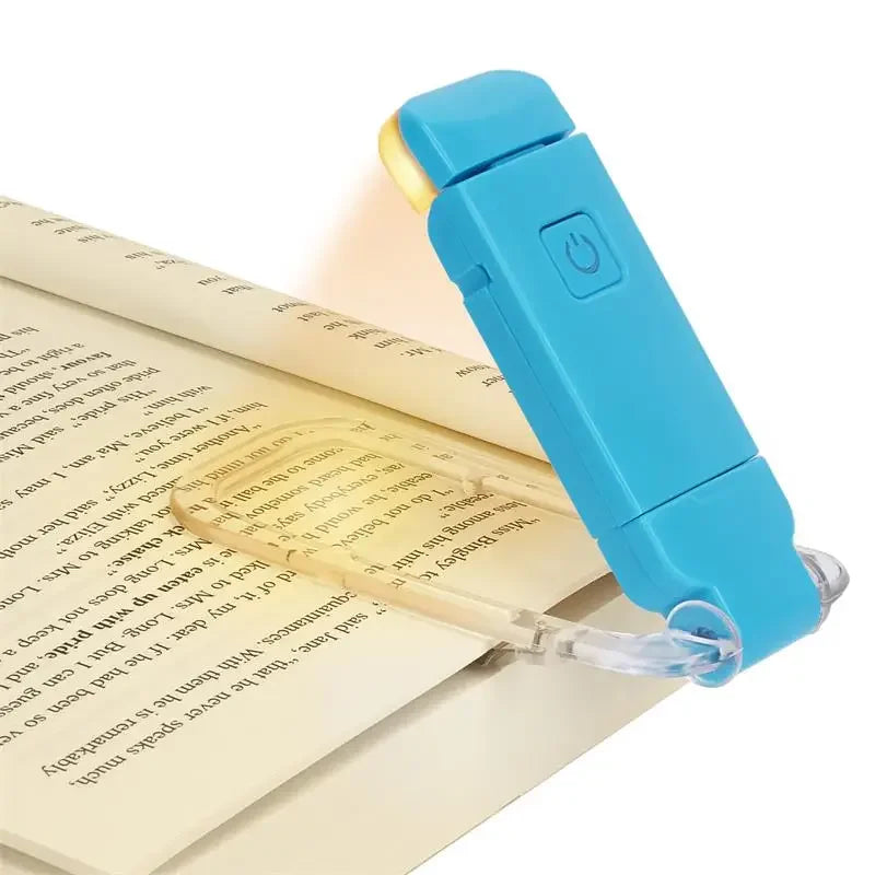USB Clip Book Light – Amber Glow, 3 Modes, Foldable Design