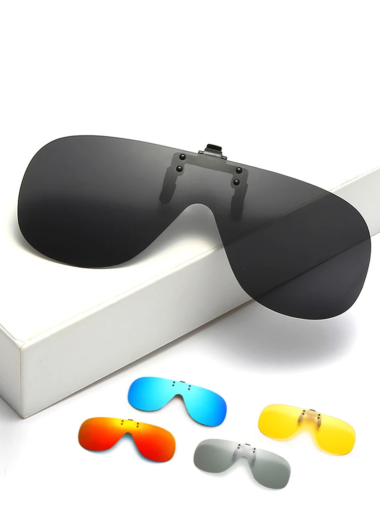 Flip-Up Clip-On Polarised Sunglasses – UV400 Anti-Glare Eyewear for Outdoors